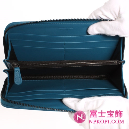 ボッテガヴェネタ フェットトゥーチェ デグラデ 長財布 エンパイアブルー 114076VP9114303  【2011年春夏新作】